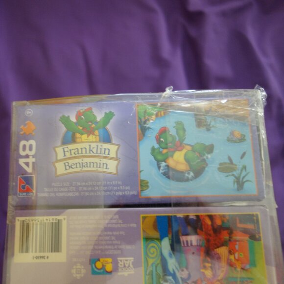 Vintage Sure-Lox Barney Doodlebops & Franklin Benjamin Puzzles New Never Used - Picture 15 of 16